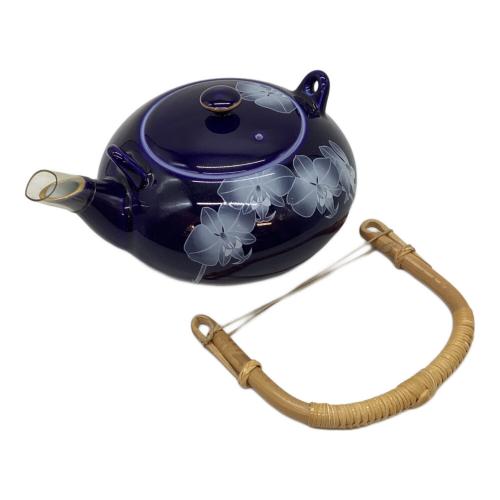 香蘭社 (コウランシャ) 茶器揃え ルリ胡蝶蘭 急須1・湯呑み5セット