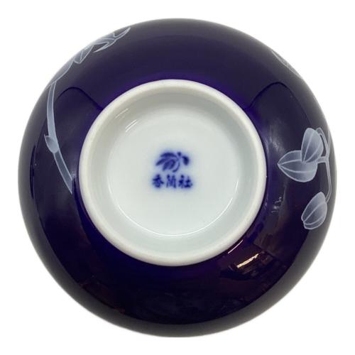 香蘭社 (コウランシャ) 茶器揃え ルリ胡蝶蘭 急須1・湯呑み5セット