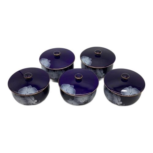 香蘭社 (コウランシャ) 茶器揃え ルリ胡蝶蘭 急須1・湯呑み5セット