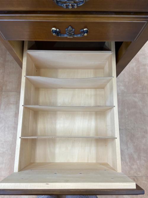 karimoku (カリモク) 片袖机 ブラウン　※最下段引き出し取っ手欠品