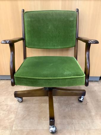 karimoku (カリモク) デスクチェア グリーン×ブラウン コロニアル