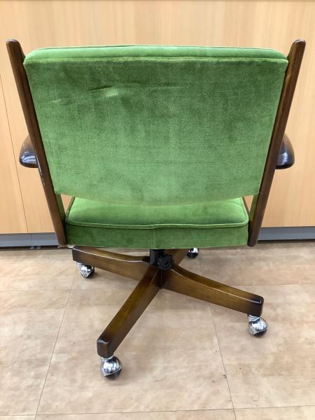 karimoku (カリモク) デスクチェア グリーン×ブラウン コロニアル