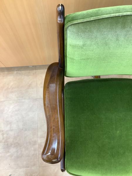 karimoku (カリモク) デスクチェア グリーン×ブラウン コロニアル