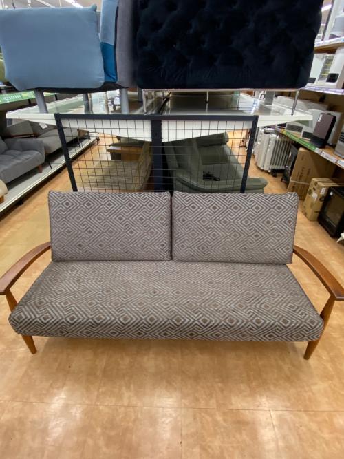 1-Style 3人掛けソファー ブラウン 100067 お客様で布地張替え済