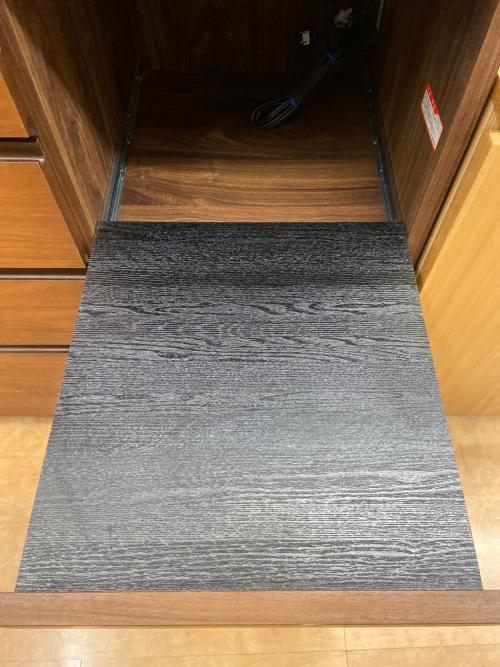 河合家具製作所 レンジボード・食器棚セット ブラウン×ブラック 2枚扉 引き出し付き