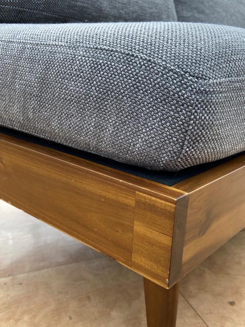 UNICO (ウニコ) ベンチアームソファ ブラウン×グレー SWELLA