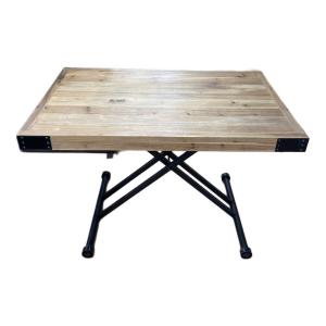 UP TOWN (アップタウン) 昇降ダイニングテーブル(手動) インダストリアル調 ナチュラル×ブラック