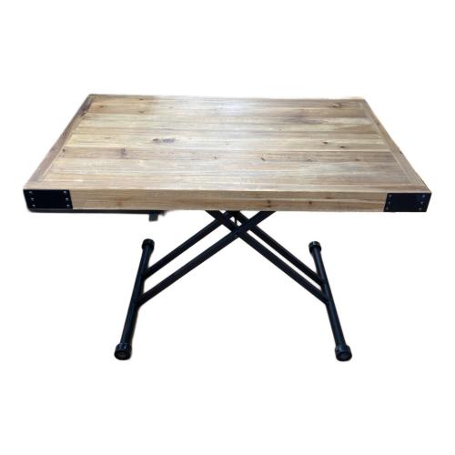 UP TOWN (アップタウン) 昇降ダイニングテーブル(手動) インダストリアル調 ナチュラル×ブラック