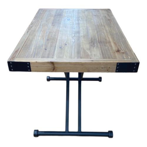 UP TOWN (アップタウン) 昇降ダイニングテーブル(手動) インダストリアル調 ナチュラル×ブラック