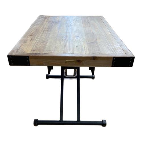 UP TOWN (アップタウン) 昇降ダイニングテーブル(手動) インダストリアル調 ナチュラル×ブラック