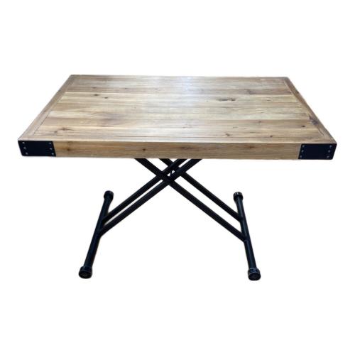 UP TOWN (アップタウン) 昇降ダイニングテーブル(手動) インダストリアル調 ナチュラル×ブラック