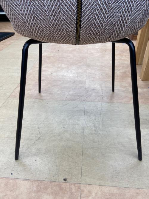 a.depeche ダイニングチェアー ライトグレー×ブラック zip design