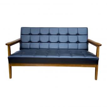 カリモク60 (カリモクロクマル) 2人掛けソファー ブラック Kチェア