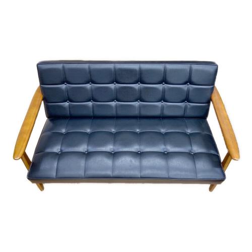 カリモク60 (カリモクロクマル) 2人掛けソファー ブラック Kチェア