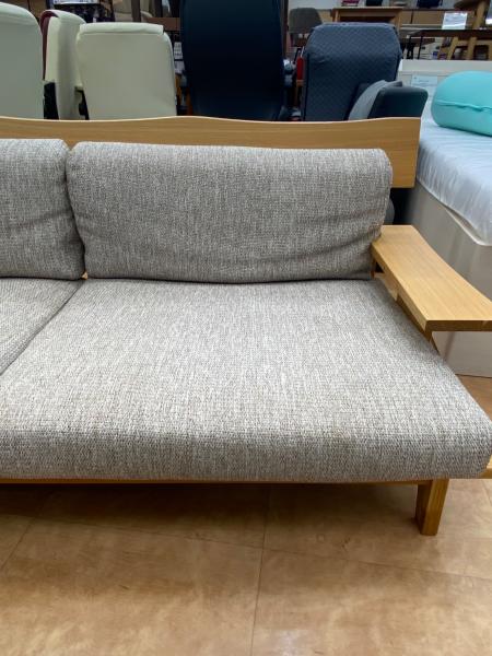 ニトリ 3人掛けソファー 94 グレー×ナチュラル アカツキNA｜トレファク