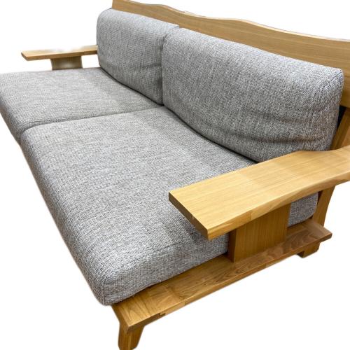 ニトリ 3人掛けソファー 94 グレー×ナチュラル アカツキNA