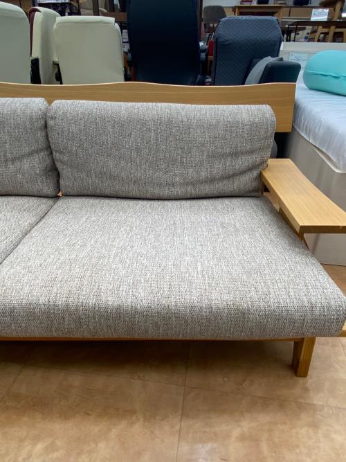 ニトリ 3人掛けソファー 94 グレー×ナチュラル アカツキNA