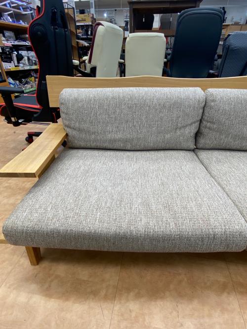 ニトリ 3人掛けソファー 94 グレー×ナチュラル アカツキNA