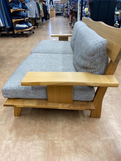 ニトリ 3人掛けソファー 94 グレー×ナチュラル アカツキNA