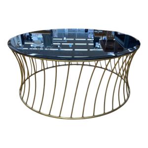 関家具 (セキカグ) ガラステーブル ブラック