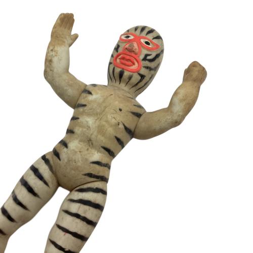 中嶋製作所 (ナカジマセイサクジョ) グレートゼブラ タイガーマスク レトロソフビ 全体にヨゴレ・変色・一部ハガレ有