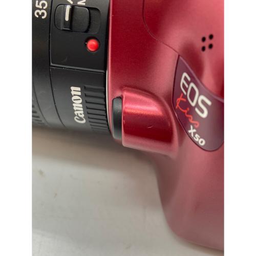 CANON (キヤノン) 一眼レフカメラ EOS Kiss X50 本体レッド/レンズ35-80mm