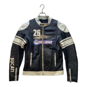 DUCATI CORSE (デュカティ・コルセ) ライディングジャケット メンズ SIZE 50 ブラック×ホワイト