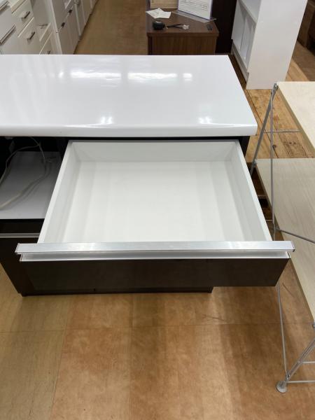 古賀家具 高機能キッチンカウンター アリエス 収納棚 ブラック 古賀