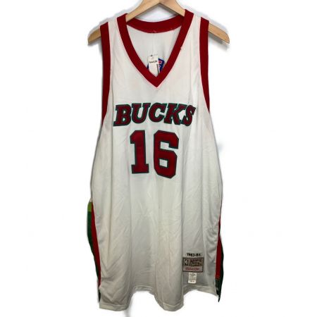 MITCHELL & NESS (ミッチェルアンドネス) バスケットボールゲームシャツ メンズ SIZE Free ホワイト×レッド LANIER 102726 1983-84 HARDWOOD CLASSICS