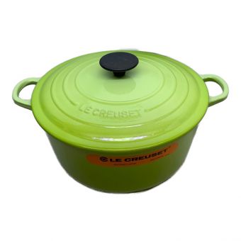 LE CREUSET (ルクルーゼ) 両手鍋 黄緑 24cm