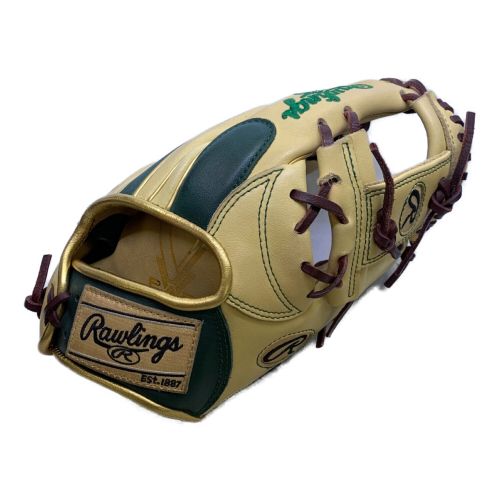 RAWLINGS (ローリングス) グローブ ベージュ×グリーン 軟式用 内野手用