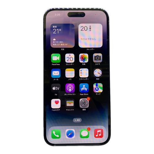 Apple (アップル) iPhone14 Pro Max MQ9A3J/A サインアウト確認済 359451590955144 SIMフリー 修理履歴無し 256GB バッテリー:Aランク(94%) 程度:Aランク iOS17