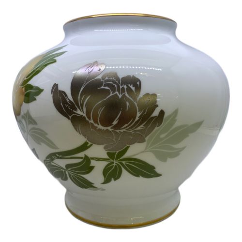 大倉陶園 (オオクラトウエン) 花瓶 金銀彩牡丹
