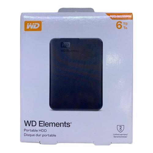 WD Elements (ウエスタンデジタル) ポータブルHDD 6TB WDBHJS0060BBK-WESN