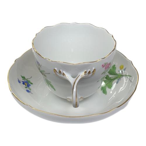 Meissen (マイセン) カップ&ソーサー 二つ花 ソーサー欠け有 ベーシックフラワー