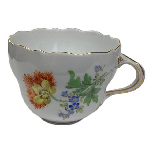 Meissen (マイセン) カップ&ソーサー 二つ花 ソーサー欠け有 ベーシックフラワー