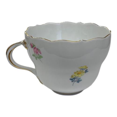 Meissen (マイセン) カップ&ソーサー 二つ花 ソーサー欠け有 ベーシックフラワー