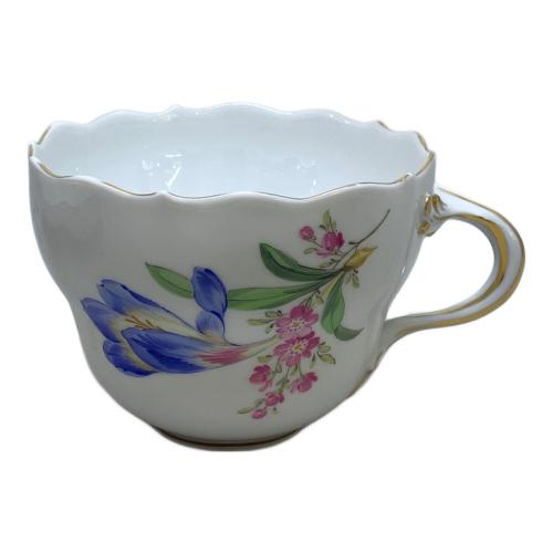 Meissen (マイセン) カップ&ソーサー 二つ花 金彩剥げ有 ベーシックフラワー