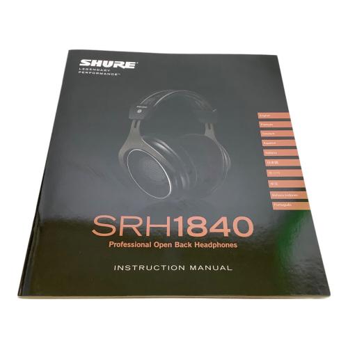SHURE (シュア) ヘッドホン SRH1840 開放型