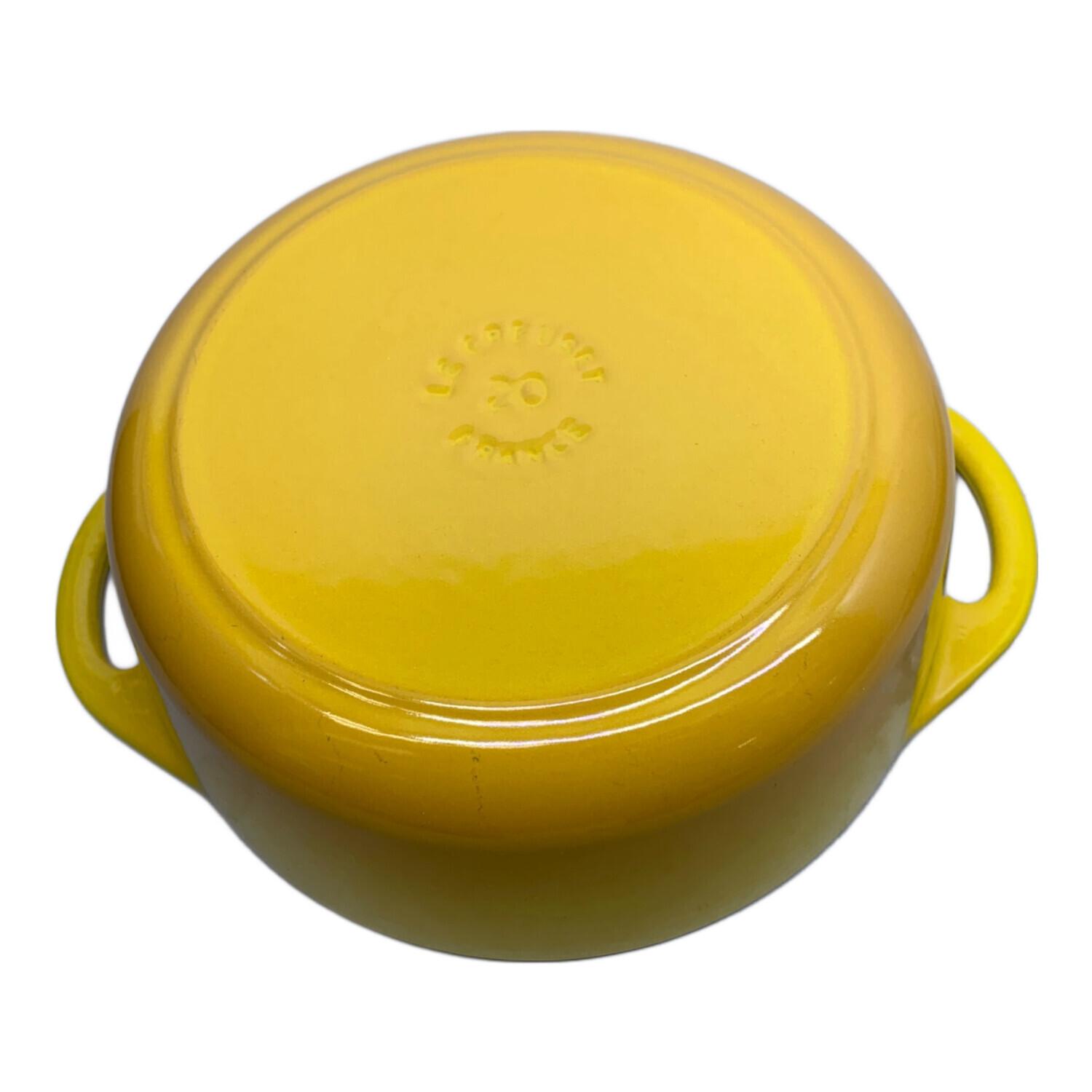 【未使用】ル・クルーゼ ココットロンド 20cm イエロー LE CREUSET (ルクルーゼ) 鍋 イエロー 20cm ココットロンド