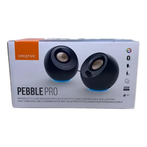 Creative (クリエイティブ・ウェイステッド・ストア) ペアスピーカー PEBBLE PRO USB/Bluetooth/3.5mmピン
