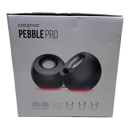 Creative (クリエイティブ・ウェイステッド・ストア) ペアスピーカー PEBBLE PRO USB/Bluetooth/3.5mmピン