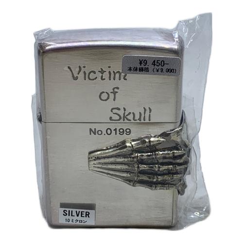 ZIPPO 2005年USA製 Victim of Skull 銀メッキ シリアル入り