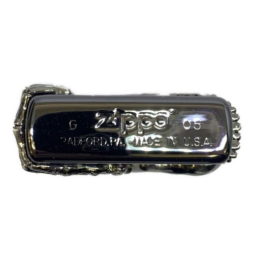 ZIPPO 2005年USA製 スカル ファイヤーパターン No.0076