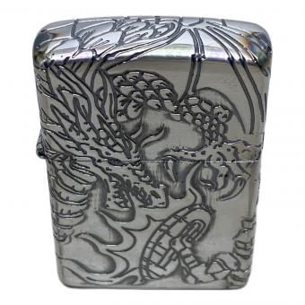 ZIPPO (ジッポ) ZIPPO 2004年製 龍刻印 USA製 プラチナ箔張り