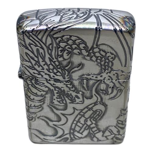 ZIPPO (ジッポ) ZIPPO 2004年製 龍刻印 USA製 プラチナ箔張り