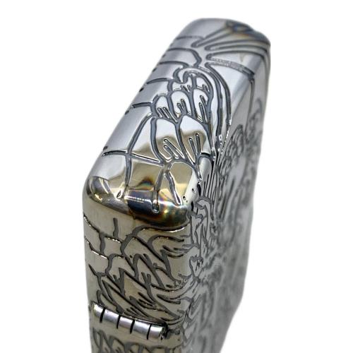 ZIPPO (ジッポ) ZIPPO 2004年製 龍刻印 USA製 プラチナ箔張り