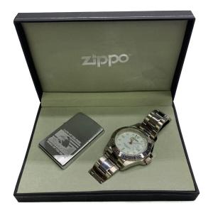ZIPPO (ジッポ) ZIPPO 2004年製 懐中時計(時計機能現状品)・ケースセット