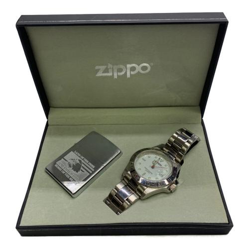 ZIPPO (ジッポ) ZIPPO 2004年製 懐中時計(時計機能現状品)・ケースセット