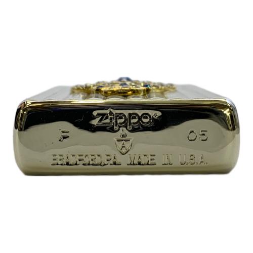 【超希少】1925年 豪華金盛り＆エナメルビジュー２４㎝大型プレート商標登録済み ZIPPO (ジッポ) ZIPPO 2005年製 アーマーケース 王冠｜トレファクONLINE